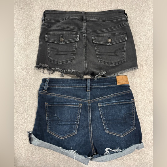 American Eagle Outfitters Black and Blue Jean Shorts - Picture 2 of 3